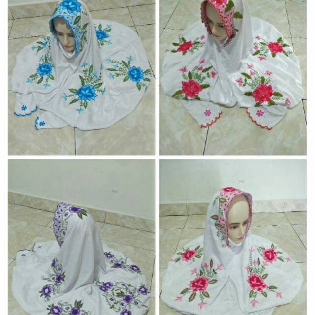 Mukena Semi Sutra Dewasa Motif Bordir