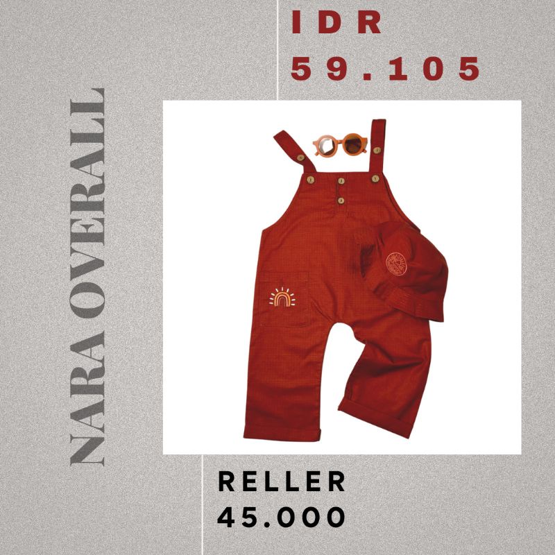 NARA OVERALL - Promo 8.8 Overall Anak Lucu Unisex