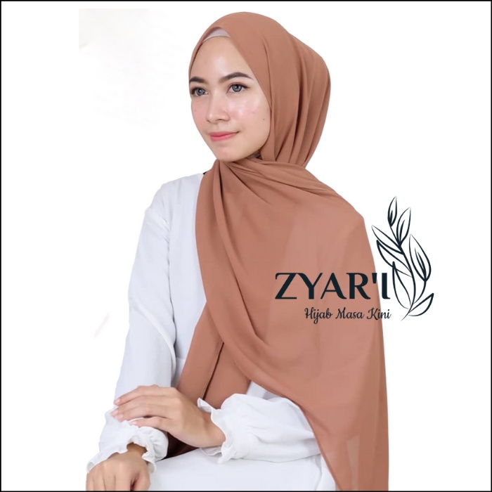 

Pashmina Ceruty Babydoll 180 x 75 Jahit Tepi - Asli Panjang