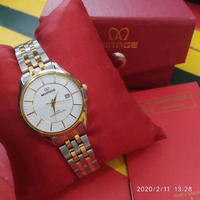 Jam Tangan Mirage Original Wanita silver combinasi gold