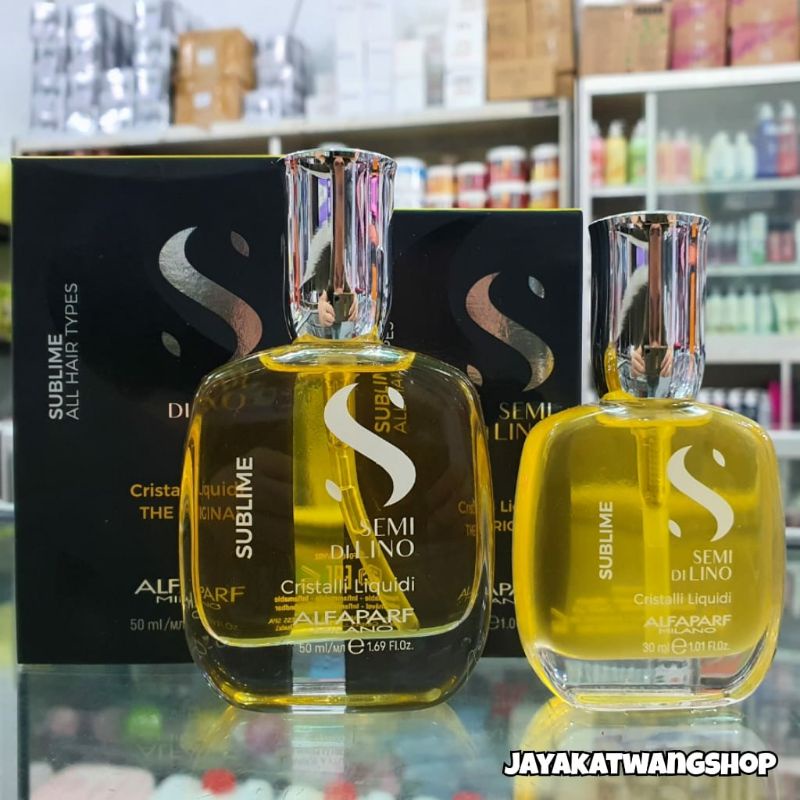 ALFAPARF SEMI DI LINO CRISTALLI LIQUIDI THE ORIGINAL 30mL &amp; 50mL | Serum Rambut Semi Dilino