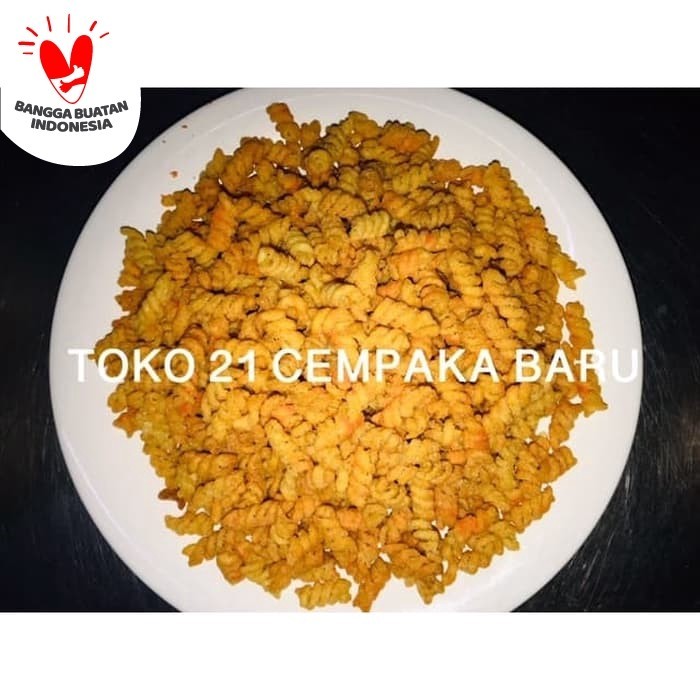 

Makaroni Spiral Goreng Rasa KEJU Cheese 250 gram | Makaroni Ulir 250g