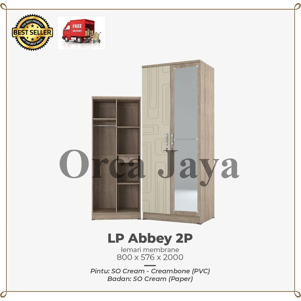 Olympic Lemari Kayu Dua Pintu / LP Abbey 2P / Lemari Pakaian Olympic