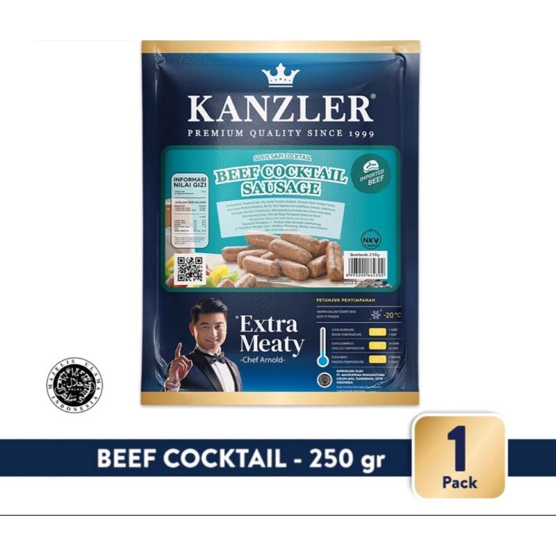 KANZLER BEEF COOKTAIL 250GR / Kanzler Sosis Cooktail / Sosis viral / Frozen Food