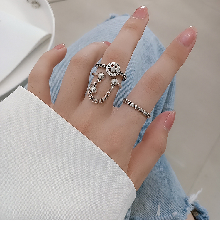 Cincin Multilayer Model Terbuka Gaya Hip Hop Punk Untuk Wanita