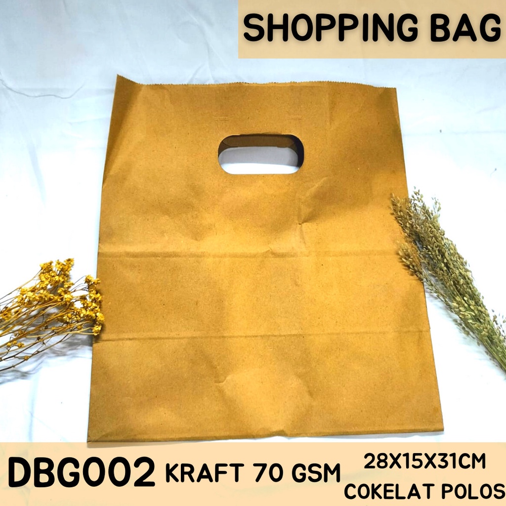 Tas Belanja Paper Bag Shopping Bag Kantong Belanja (DBG2-Size-28x15x31 Cm)