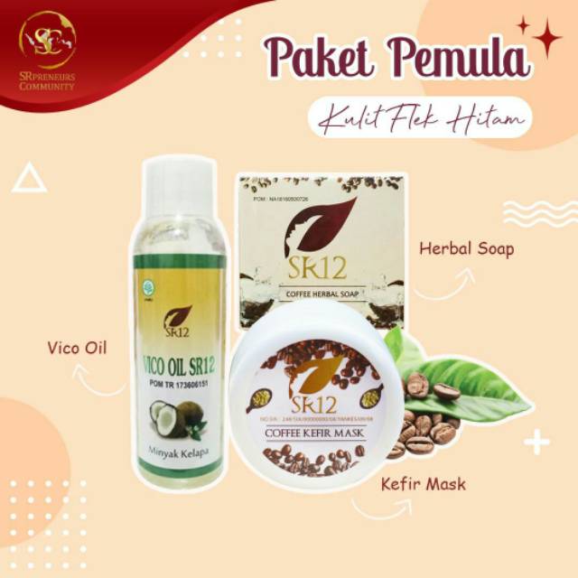 Paket pemula flek hitam SR12