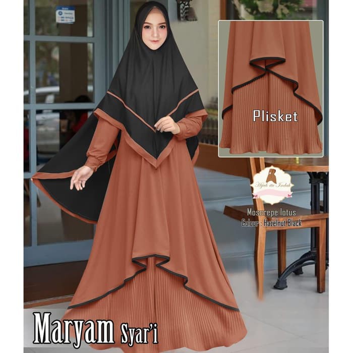 Baju Muslim Wanita | Gamis Syari Pesa Dres Maxi MARYAM | TERBARU