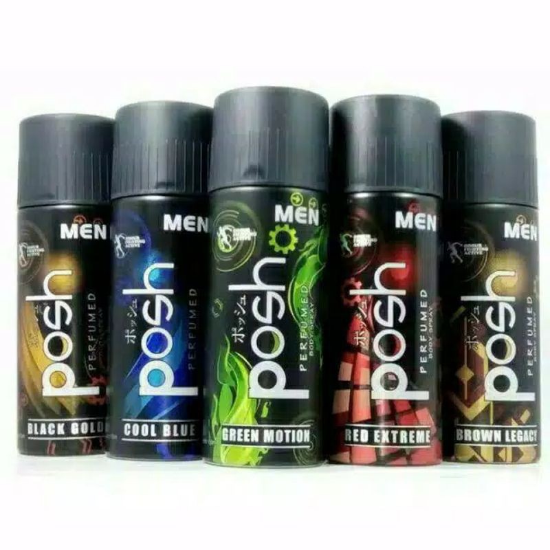 POSH MEN PERFUMED BODY SPRAY ISI 150 ML(PARFUM UNTUK LAKI2) ORIGINAL~ASLI