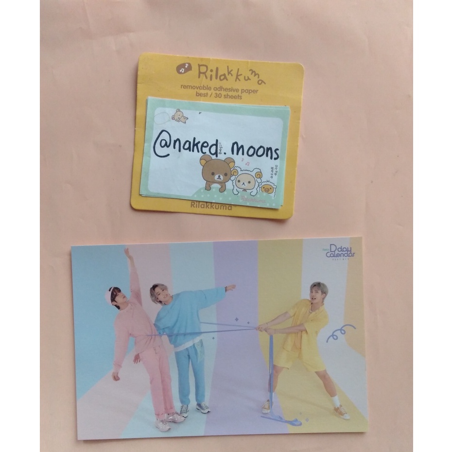 [CLEARANCE SALE OFFICIAL] BTS SHARING FESTA D-DAY CALENDAR J-HOPE JUNGKOOK PHOTOCARD POSTCARD UNIT N