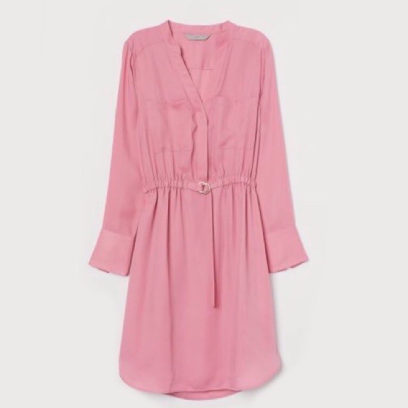 HM v neck sleeves dress