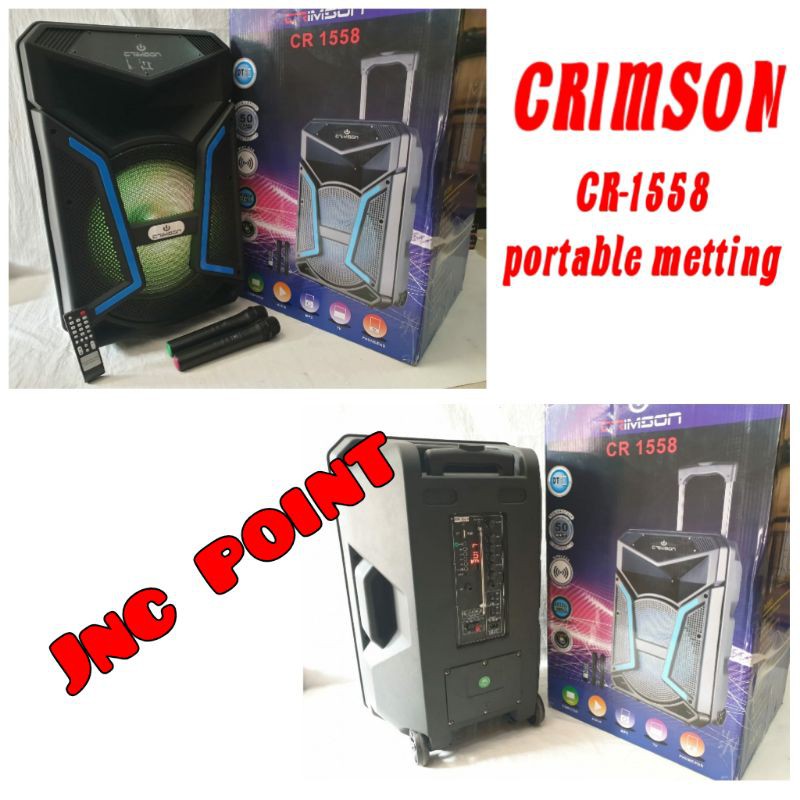 SPEAKER PORTABLE WIRELESS 15 INCH CRIMSON CR-1558