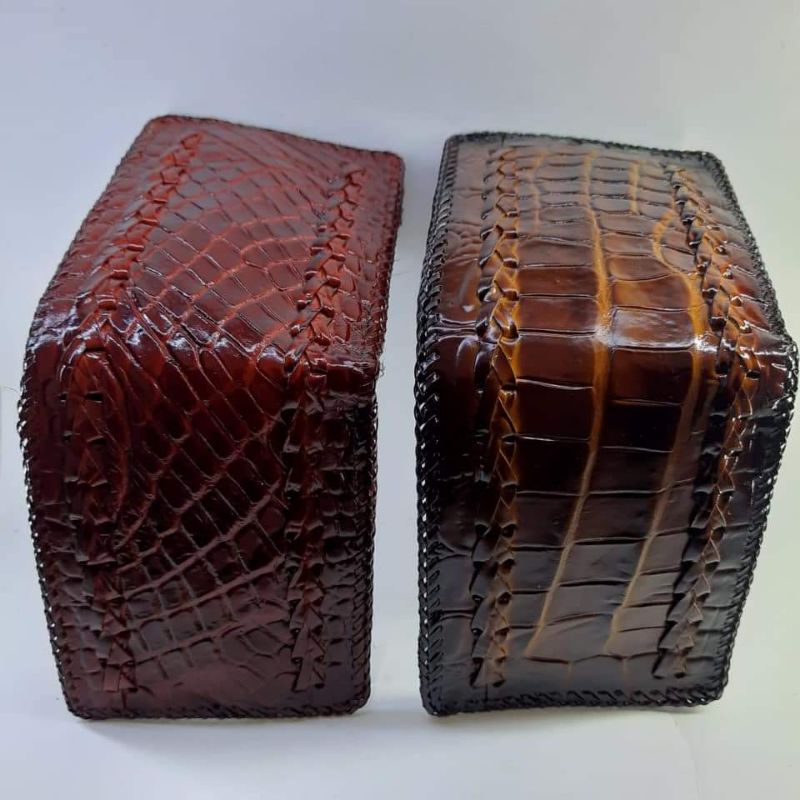 Dompet kulit buaya DKC model anyaman