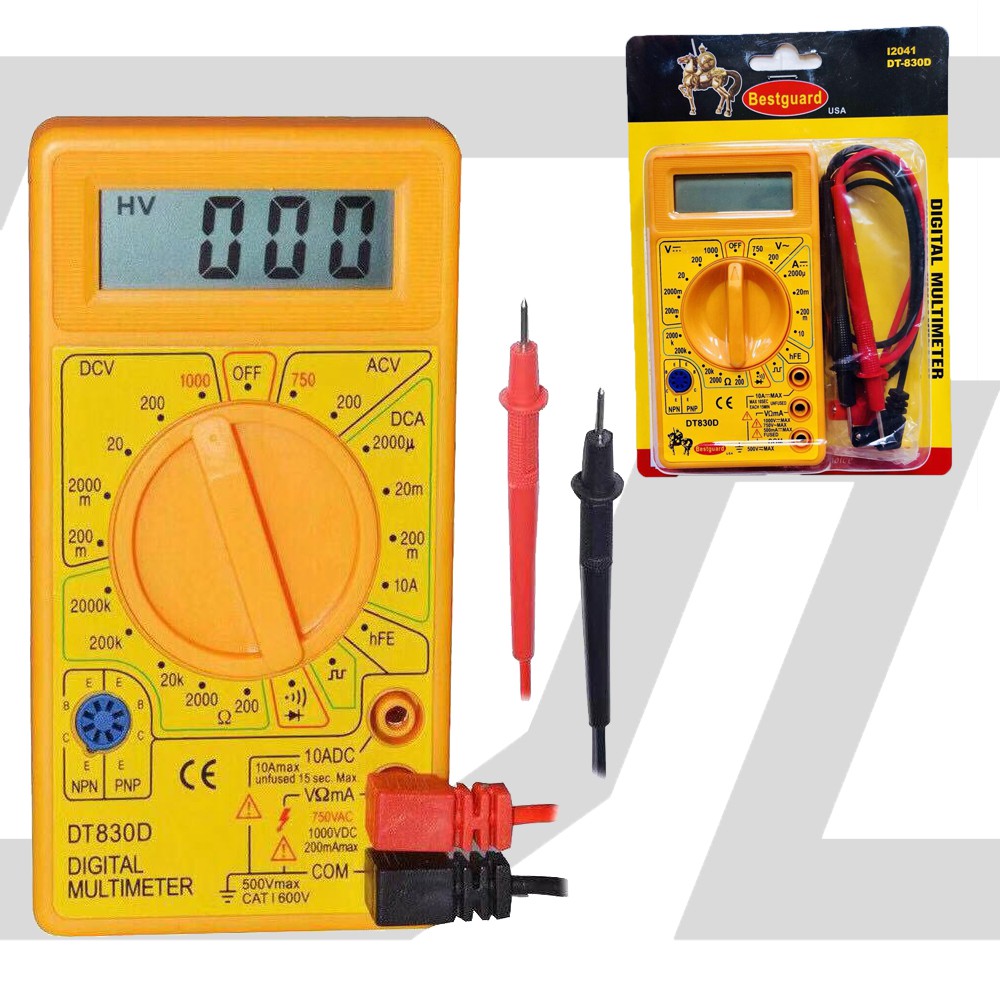 Handheld Digital Multimeter-DT-830D-(I2041) MULTITESTER DIGITAL BESTGUARD MULTITESTER TAHAN LAMA