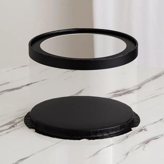 

[COD] KOTAK TRANSPARAN BULAT CAKE BOX MIKA ATAP TRANSPARAN DIAMETER 30 CM [COD]