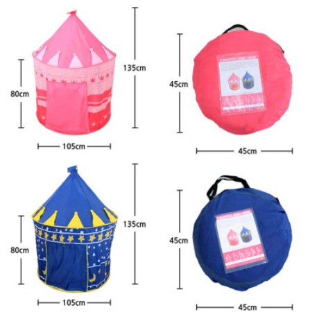 Tenda Anak Castle Kerucut / Tenda Bermain Anak Model Istana / Mainan Anak Tenda RS22