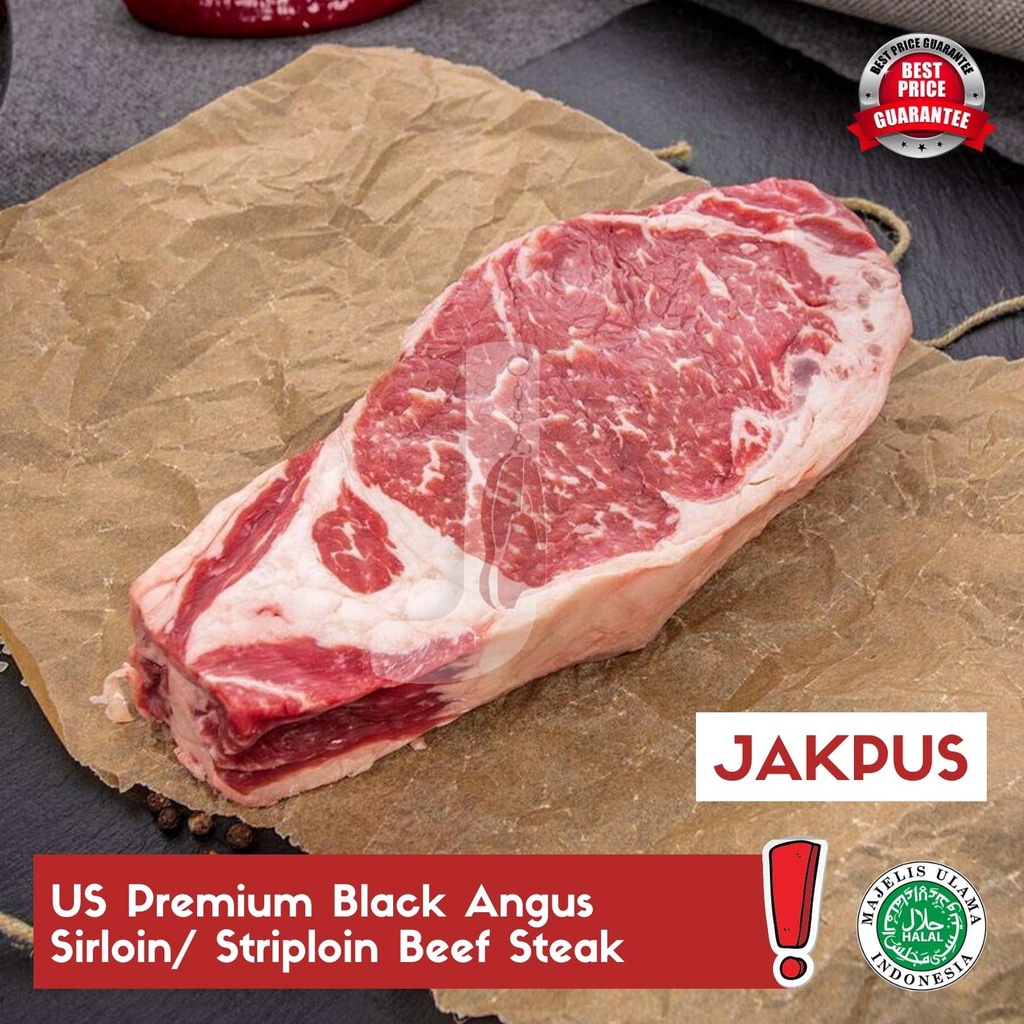 

US Premium Black Angus Sirloin/ Striploin Beef Steak MB 2-3 200gr - JAKPUS