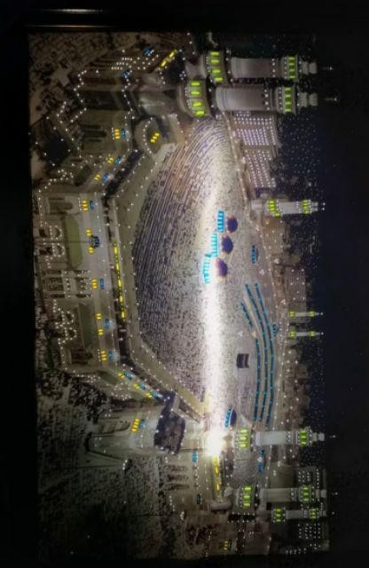 Kaligrafi Hiasan Dinding Makkah / Kabah / Makah Lampu + Mp3 Murotal 30 Juz