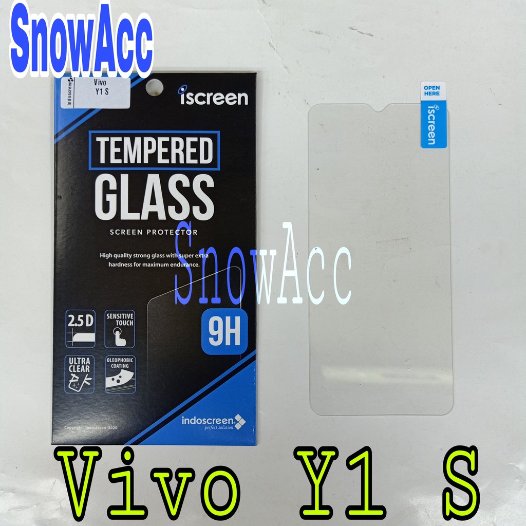 Indoscreen Iscreen Tempered Glass Vivo Y1S Anti Gores Kaca Vivo Y1 S
