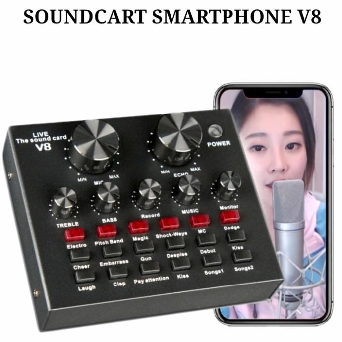 SoundCard V8 Mixer Mini Audio Konek Android Star Seller