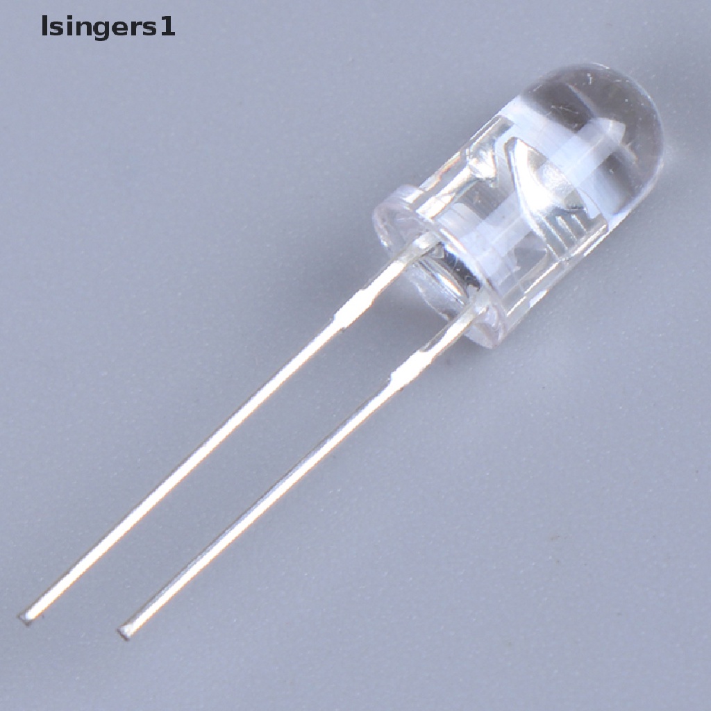 (lsingers1) 100 Pcs Lampu LED 5mm Warna Putih / Hijau / Merah / Biru / Kuning