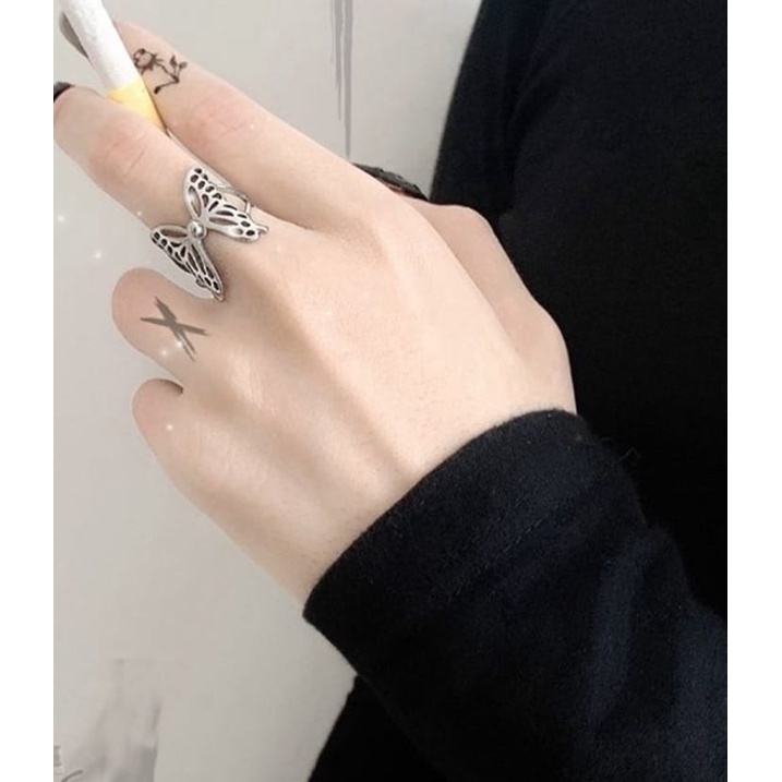 Cincin Kupu Kupu Butterfly Ring Bisa Disesuaikan