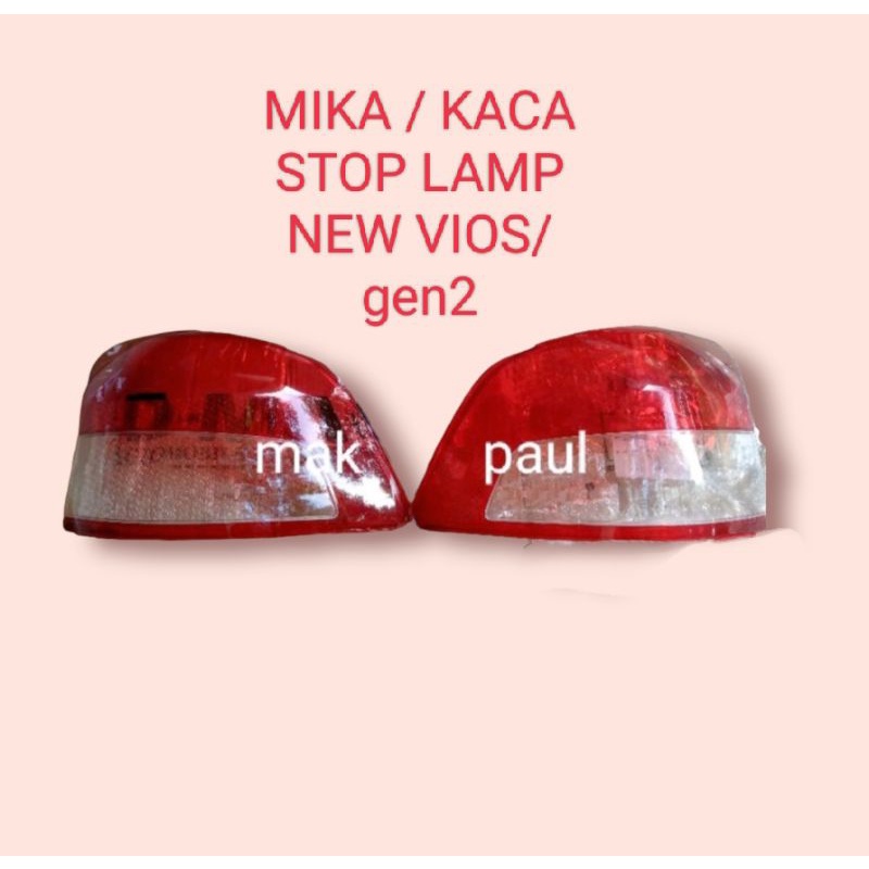 kaca mika lampu belakang stop lamp NEW VIOS gen2 2007 - 2012