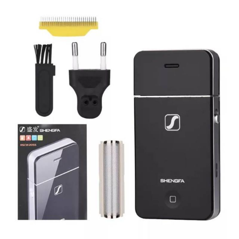 Alat Cukur Jenggot Kumis Elegant Model Iphone Electric Shengfa Shaver Recharge