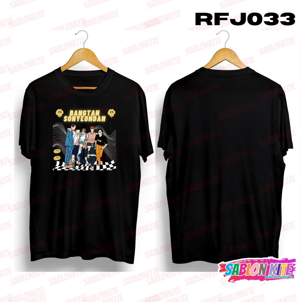 MURAH!!! KAOS KPOP SMILEY KUNING RFJ033 COMBED 30S