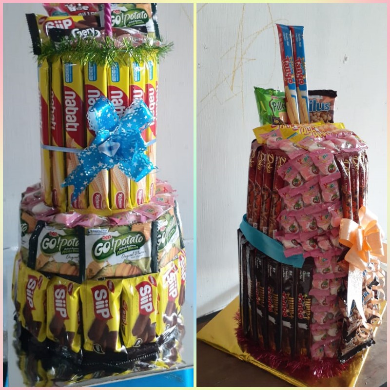 Cara Membuat Kue Ultah Dari Snack