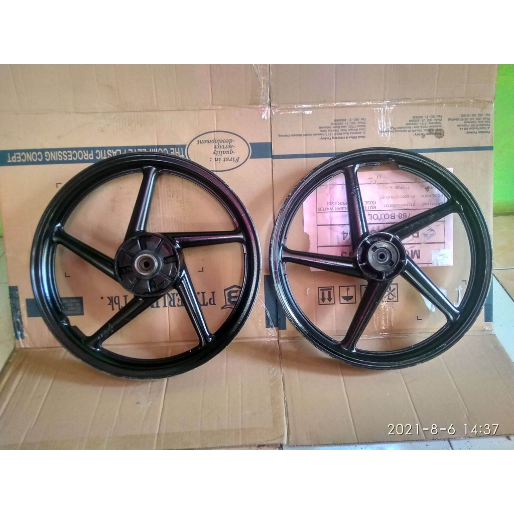 Velg Pelk Depan Belakang Motor Suzuki Smash / Shogun 110 Original Suzuki Copotan