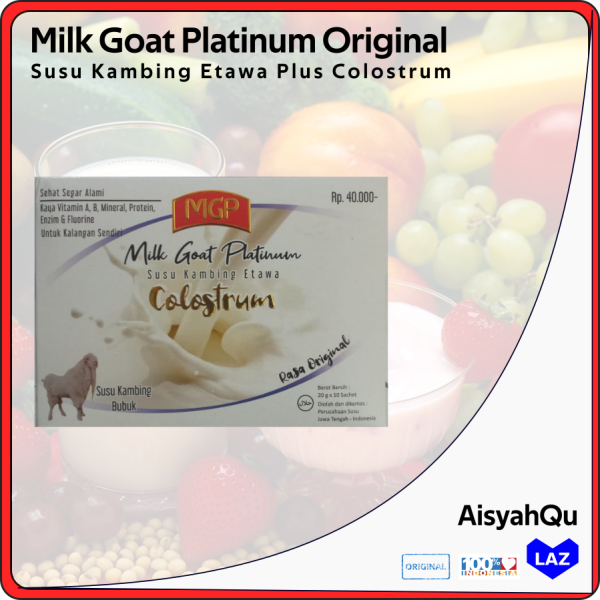 

[ 1 Box @ 10 Sachet ] Milk Goat Platinum Colostrum Susu Kambing Etawa Rasa Original