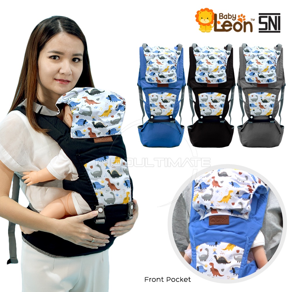 5in1 Way Gendongan Hipseat Bayi BABY LEON + Pelindung Kepala ARROW SERIES BY-6080 / BY-6088 (Tanpa Topi) Gendongan Bayi Depan Duduk Gendongan Bayi Samping Gendongan Multifungsi Gendongan Bayi Instan Anti Pegal Baby Carrier