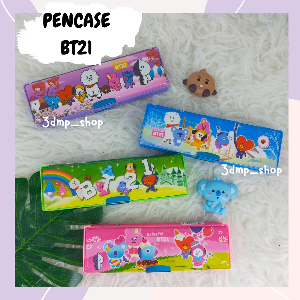 pencase tempat pensil pencilcase pencil case magnet mini bt21