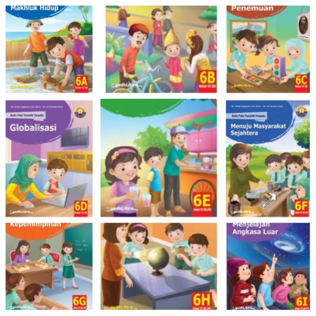 Buku Teks Tematik Terpadu Kelas 6 Sd A I Yudhistira Shopee Indonesia