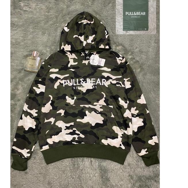 Telah Hadir.. FREE PAPER BAG JAKET HOODIE PULL & BEAR LORENG CAMO IMPORT / SWEATER PULL AND BEAR FUL