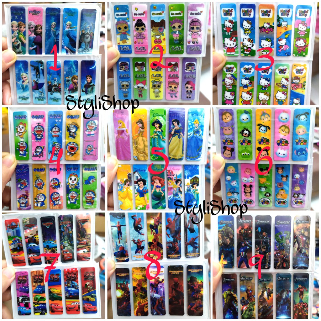 

Sticky Note Plastik Motif Karakter, Stick Marker, Penanda Buku, Pembatas Buku Lucu