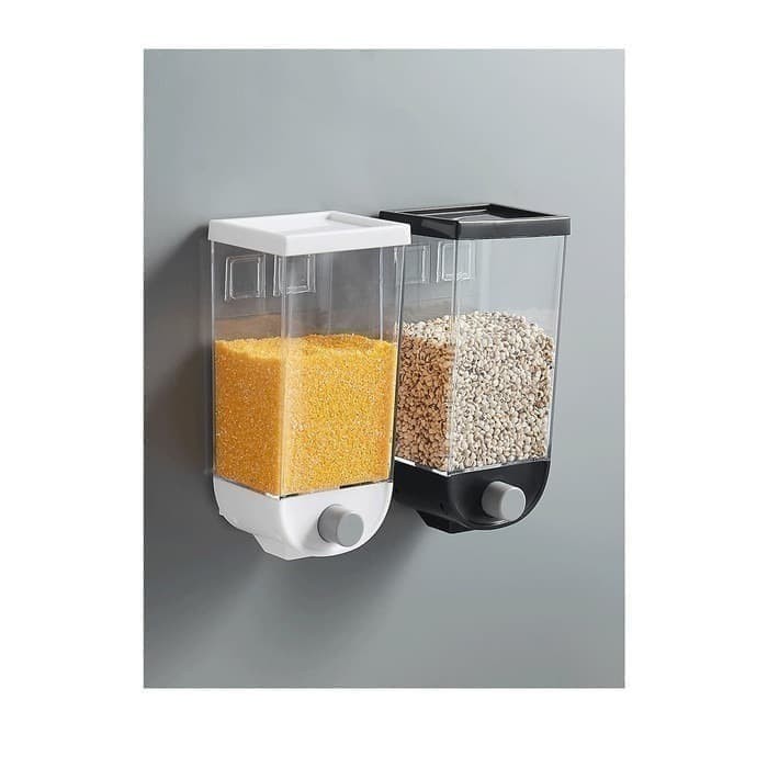 Automatic Wall Food Dispenser tempat simpan makanan bumbu dapur pet 1L