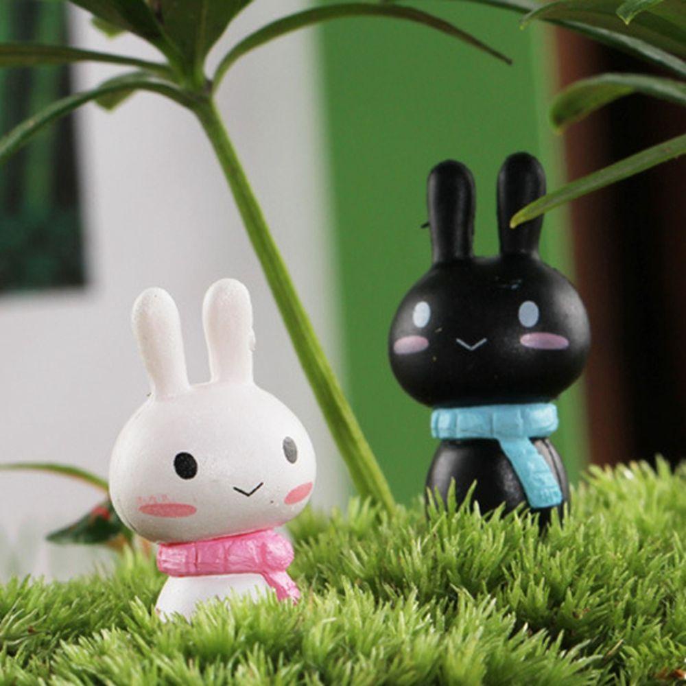 Agustina Kelinci Paskah Miniatur Taman Hewan Lucu Ornamen Bonsai Dekorasi Bunny Micro Landscape