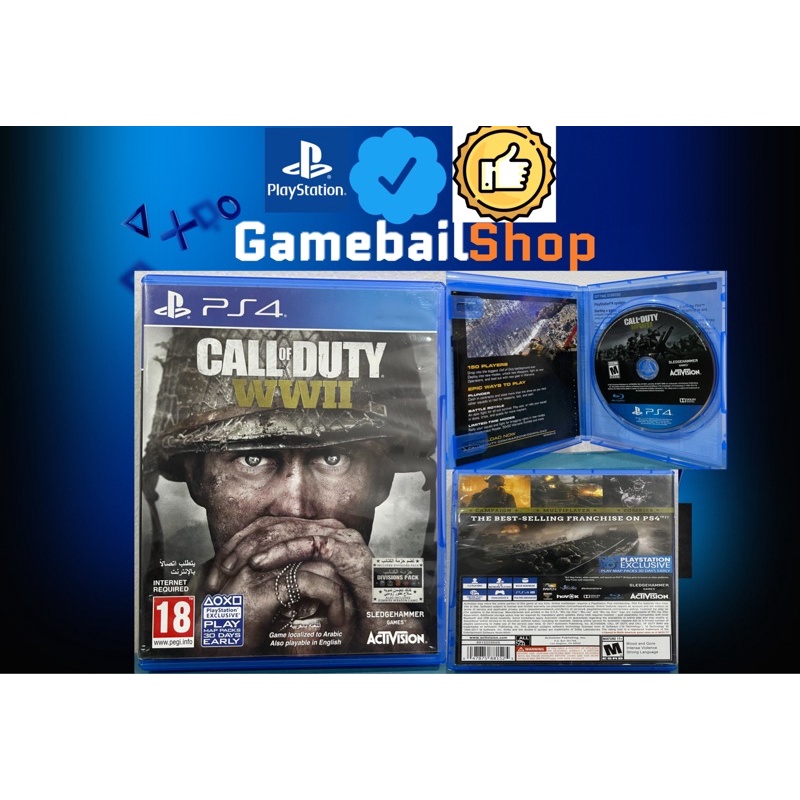 PS4 Game - Call of Duty World At War II COD WW II 2 ( Reg All / 3 / English ) Kaset Game BD