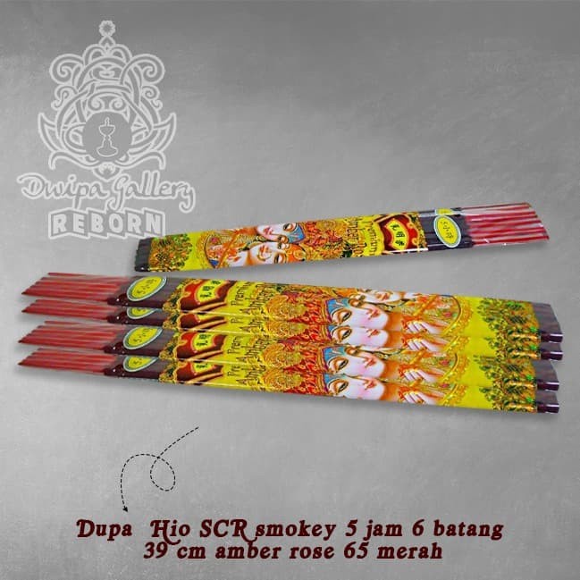 Dupa/ Hio wangi SCR smokey 5 Jam 6 batang 39 cm amber rose 65 merah