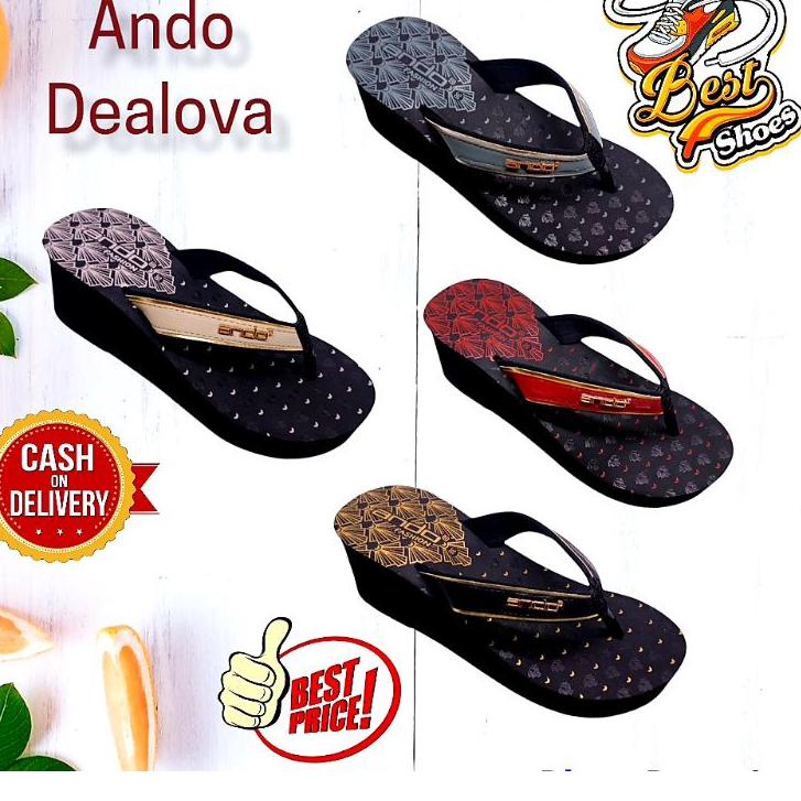 ((TERMURAH)) ANDO DEALOVA - SANDAL JEPIT WEDGES WANITA DEWASA-SANDAL ANDO-ANDO ORIGINAL
