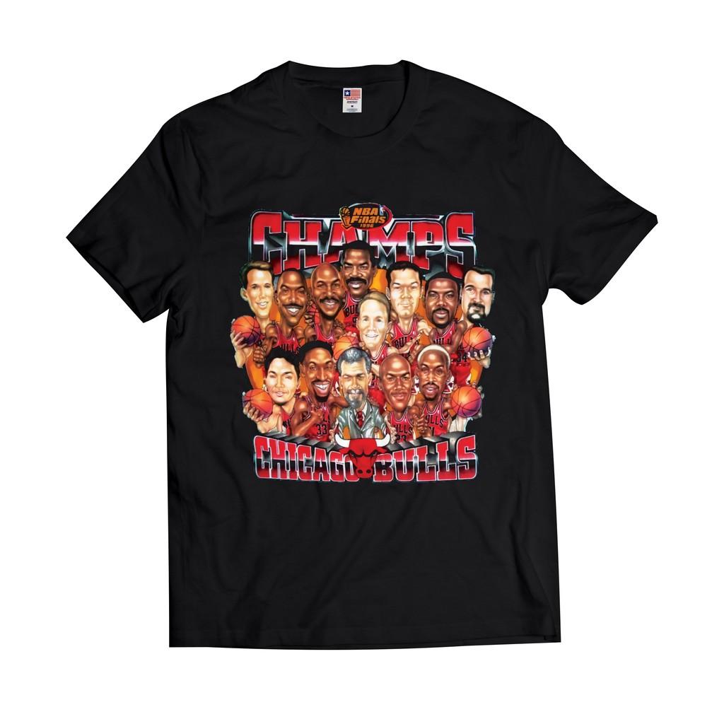 KAOS VINTAGE - NBA CHICAGO BULLS CHAMPS | KAOS NBA | KAOS VINTAGE | KAOS BOOTLEG | T-SHIRT NBA