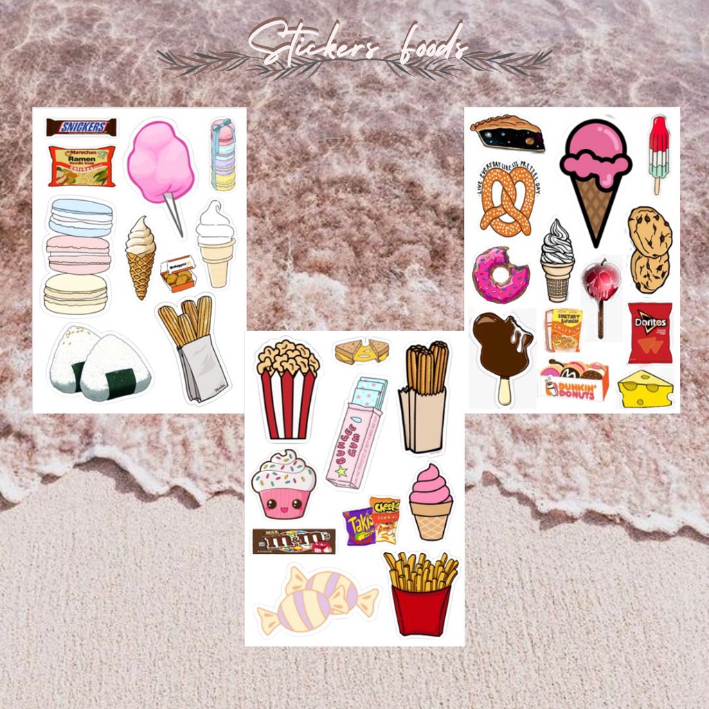 

Sticker Foods / Sticker Tumblr / For Case / Sticker Journaling / Sticker Vsco
