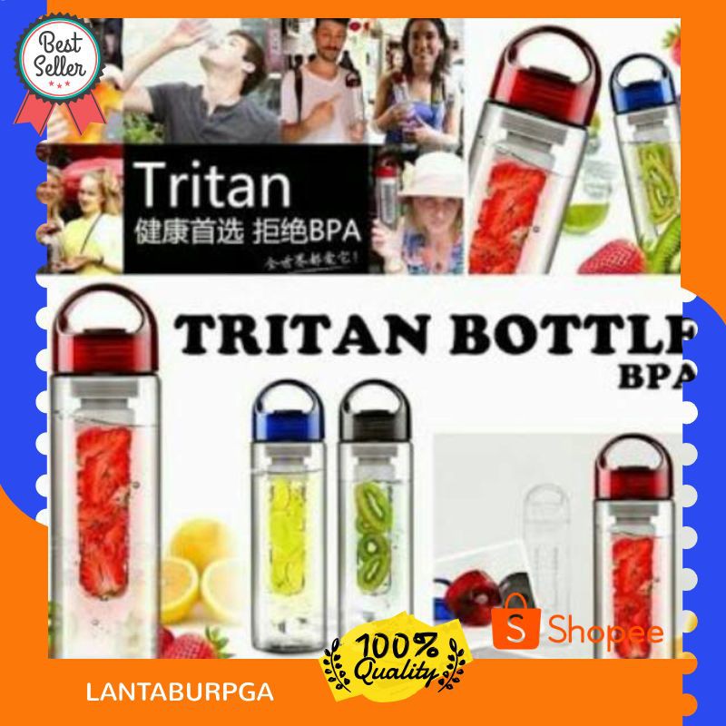 A02 Tritan Bottle Botol Minum buah  Fruit Infused Water Bottle Botol Infused Water 720ml