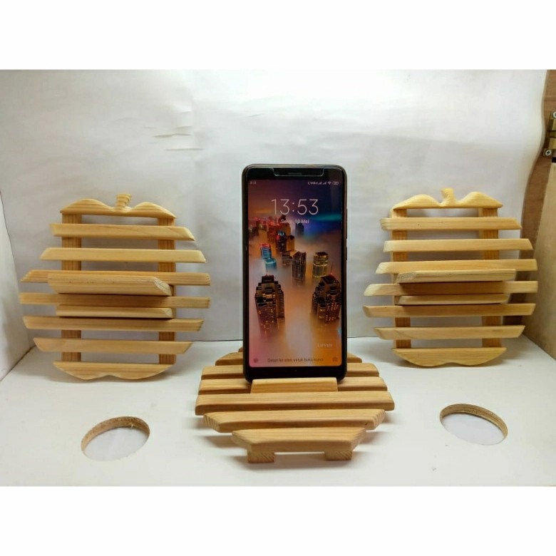 Dudukan HP / Handphone / Tablet/ Wooden Phone Holder / Holder HP