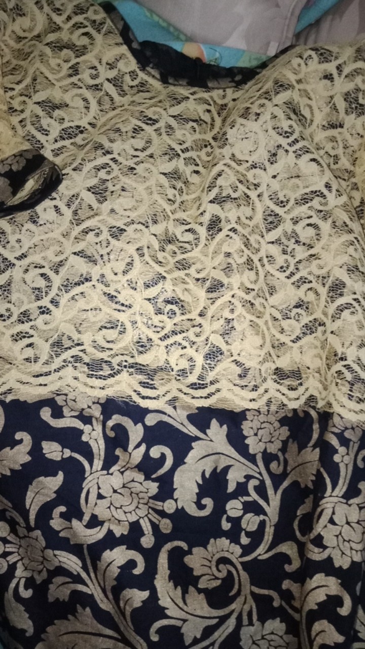 Dress Batik Wanita Kombinasi Brukat