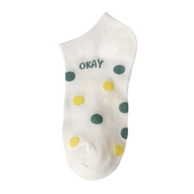 MURMURE.ID | KAOS KAKI WANITA MOTIF KARAKTER CUTE KAOS KAKI PENDEK MOTIF SEMATA KAKI IMPORT MURAH-ICE - OKAY POLKA