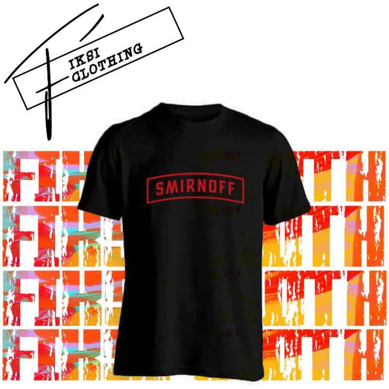 Tshirt Baju Kaos Keren Smirnoff Red Script - Fiksi Clothing