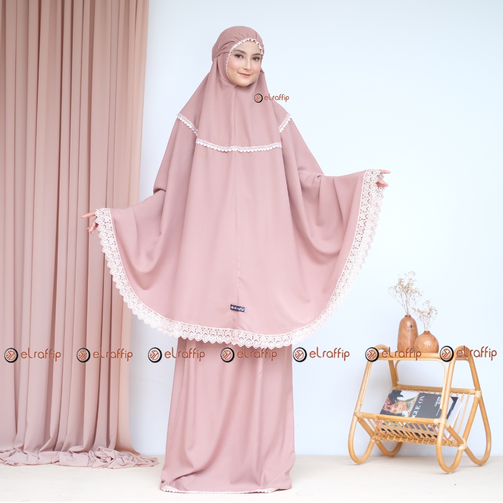 Mukena Dewasa 2 in 1 Katun Renda ShazfaaSeries